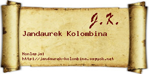 Jandaurek Kolombina névjegykártya